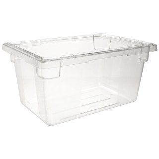 Rubbermaid Commercial 3304 CLE 18" Length x 12" Width x 9" Depth, 5 gallon Clear PolyCarbonate Food/Tote Box