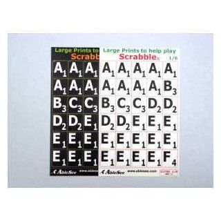 Large Print Scrabble Letter Stickers Toys & Games
