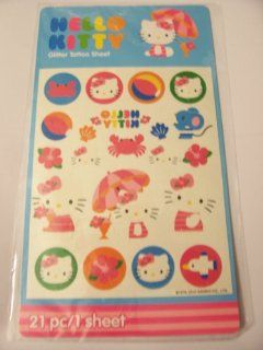 Hello Kitty Glitter Tattoos ~ Summertime Kitty (21 Tattoos) Toys & Games