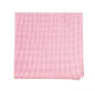 100% Cotton Baby Pink Mini Gingham Pocket Square Clothing