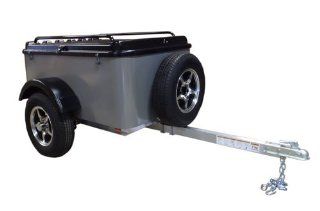 Hybrid Trailer Co. Vacationer with Spare Tire   Enclosed Cargo Trailer, 990 lbs. Gross, 30 cu/ft.   Pewter Automotive