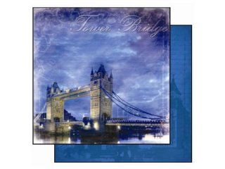 Best Creation 12 by 12 Inch Glitter Paper, Tower Bridge Designs, Case Packed, 25 Sheets