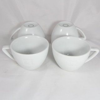 Nespresso Espresso White Ceramic Coffee Cup (Set of 4) 8 oz.  