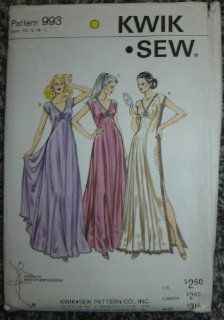 Kwik Sew by Kerstin Martensson Sewing Pattern 993; Ladies Lingerie (Nightgowns) XS/S/M/L