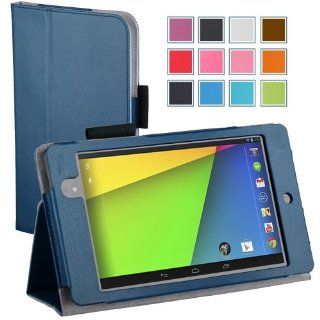 Maxboost Google Nexus 7 2 Case FHD (2nd Generation) Blue   Book Folio Style with Multi Angle Stand Case, Wallet Card Holder, Elastic Holding Strap, Memory Card Holder   Compatible to Google Nexus 7 2 FHD (2nd Generation 2013 Release) Electronics