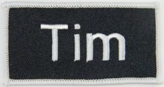Name Tag Tim Iron On Uniform Applique Patch