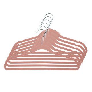 Karen Rhodes 3245 Rose Slim Anti Slip Velvet Hangers, Rose, 6 Pack   Standard Hangers