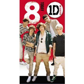 Heroes For Kids One Direction Birthday Card With Badge Age 8 Od002 Baby
