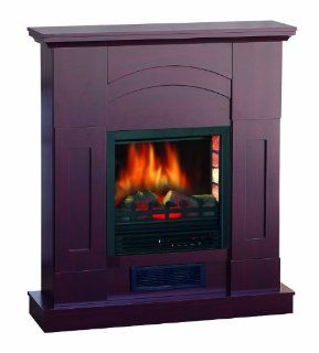 Quality Craft MM995P 36ACH Electric Fireplace Heater with 750 1500 watt Adjustable Temperature Control and 36 Inch Mantel, Dark Cherry Color    