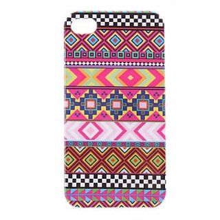 Purple Stripe Pattern Protective Hard Case for iPhone 4/4S  Cell Phone Carrying Cases  Sports & Outdoors