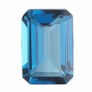 45.42 Cts of 23x17 mm AAA Emerald Cut London Blue Topaz ( 1 pc ) Loose Gemstone Jewelry