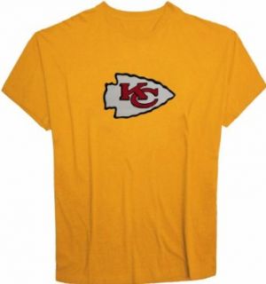 NFL Team Apparel Big Men's Kansas City Chiefs T Shirt 6XL Yellow #998 Clothing