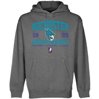 NLL Rochester Knighthawks Established Pullover Hoodie   Gunmetal (Small) Sports & Outdoors