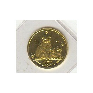 GOLD ISLE OF MAN CAT COIN  2005  1/10 OUNCE .999 FINE GOLD 