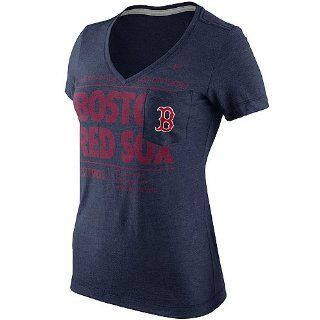 Boston Red Sox Women's Tri Blend Pocket T Shirt by Nike  Sports Fan T Shirts  Sports & Outdoors