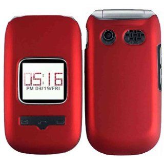 Red Hard Case Cover for Pantech Breeze 3 III P2030 Cell Phones & Accessories
