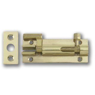 Door Bolt Barrel Slide Lock 50Mm 2 Inch Brass With Screws    