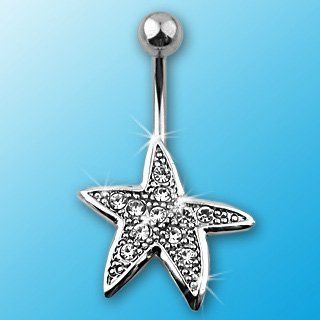 Body Accentz™ Belly Button Ring Navel Starfish Body Jewelry 14 Gauge HO249 Jewelry