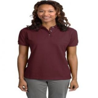 Port Authority Ladies Pique Sport Shirt (L420) Available in 24 Colors X Large Burgundy Polo Shirts