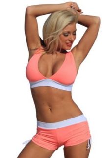 Coral Candy Slimsuit Sport Bikini Swimsuit Banded Halter top Only
