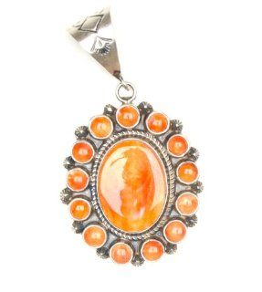 Orange Spiny Oyster Shell Pendant Jewelry