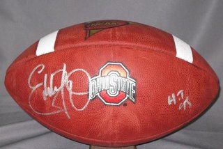Eddie George Autographed NCAA Football Ohio State at 's Sports Collectibles Store