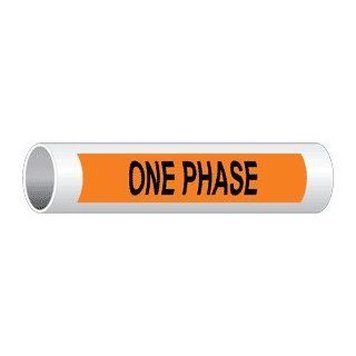 One Phase Black on Orange Label PIPE 13074 BLKonORNG Pipe Markers  Business And Store Signs 