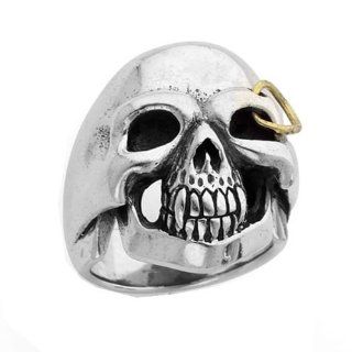 Sterling Silver Smiling Skull Ring sizes 10 to 15 Jewelry