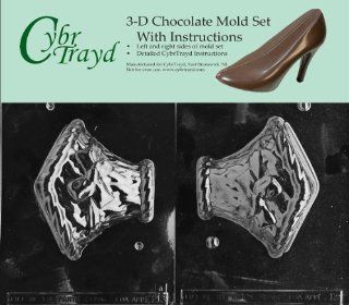 Cybrtrayd E213AB Chocolate Candy Mold, Includes 3D Chocolate Molds Instructions and 2 Mold Kit, Basket with Bow Candy Making Molds Kitchen & Dining
