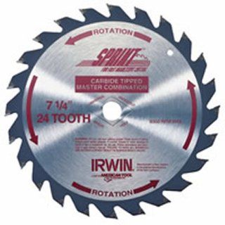 Irwin Tools 15130 7 1/4 Inch by 24 Teeth by Universal Arbor Circular Saw Blade for Wood Carded    