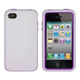 HIGH END HYBRIDS PURPLE SKIN+WHITE CASE for the Apple Iphone 4 & Iphone 4S 