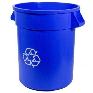 Continental 2000BL 20 Gallon Huskee Recycle Trash Can   Office Waste Bins