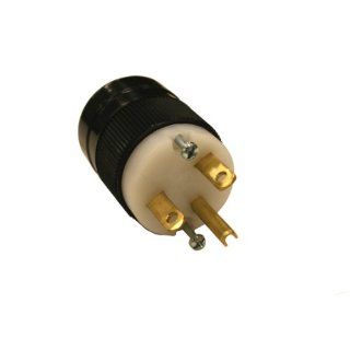 Interpower 88030200 North American Rewireable NEMA 6 15 Plug, Black/White, 15A Rating, 250VAC Voltage Extension Cords