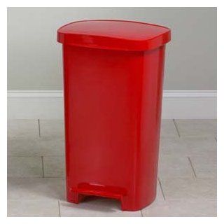 52 Quart   rectangular red plastic waste can Health & Personal Care