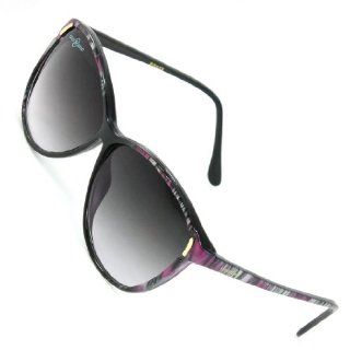 Woman Waterdrop Lens Black Purple Plastic Stripe Pattern Full Frame Sunglesses  Sports Fan Sunglasses  Sports & Outdoors