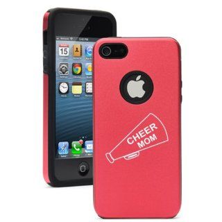 Apple iPhone 5c Red CD3913 Aluminum & Silicone Case Cover Cheer Mom Megaphone Cell Phones & Accessories
