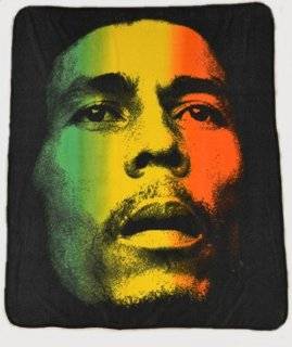  BOB MARLEY Rasta Face Micro Raschel Fleece 50" x 60" Throw BLANKET  Bob Marley And The Wailers  