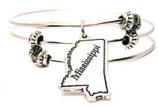 Mississippi Expandable Triple Wire Adjustable Bracelet Made in the USA ChubbyChicoCharms Jewelry