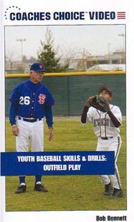 Youth Baseball Skills & Drills Outfield Play [VHS] Bob Bennett Movies & TV