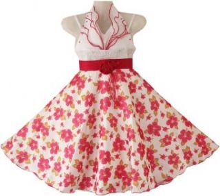 Girls Dress Layers Neckline Flower Wedding Party Pageant Kids Clothes Size 7 Clothing