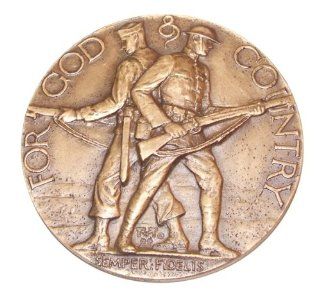 Old 1920's American Legion WWI School Award Bronze Medallion  