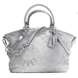 Coach Leather Embellished Sophia Convertiable Satchel Bag Purse Tote 16356 Granite Hobo Handbags Clothing