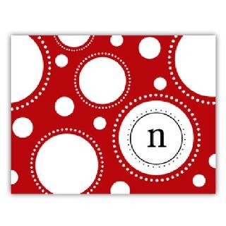Lily Pad Stampable Notecards in Red   Set of 10 by PSA Essentials