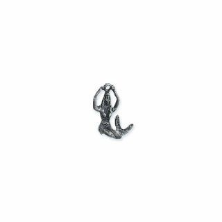 Shipwreck Beads Pewter Mermaid Charm, Silver, 14 by 24mm, 5 Piece