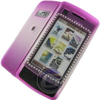LG enV Touch VX11000 2 Tones Pink Ice Frost Case with Crystal Blings Cell Phones & Accessories