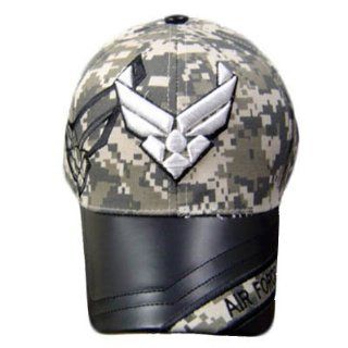 US AIR FORCE WINGS LOGO CAMOUFLAGE LEATHER CAP HAT ADJ  Sports Fan Baseball Caps  Sports & Outdoors