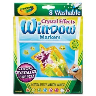 Wholesale CASE of 25   Crayola Crystal Effect Window Markers Washable Window Markers, w/Crystal Affects, Assorted  Overhead Markers 