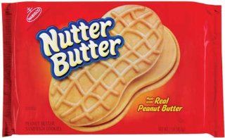 Nabisco Nutter Butter Sandwich Cookies Peanut Butter 16 Ounce  Packaged Sandwich Snack Cookies  Grocery & Gourmet Food