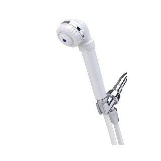 Sprite HHCT Massaging Handheld Chlorine Shower Filter Unit with Replaceable Filter White and Chrome Trim   Hand Held Showerheads  