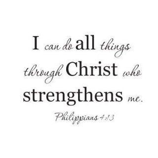 I can do all things through christ who strengthens me philippians 413 wall d  Wall Decor Stickers